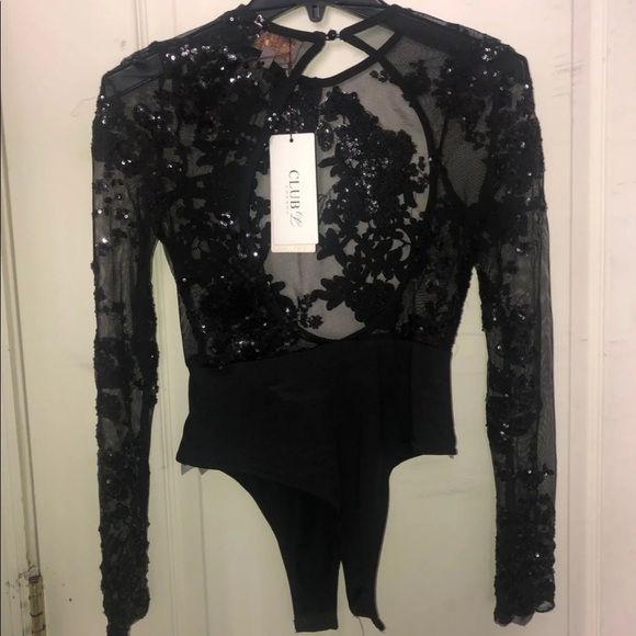 Black Lace Bodysuit - Picture 3 of 3